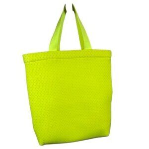 Quilted Koala Neoprene Town Bags Neon Green with Changeable Straps